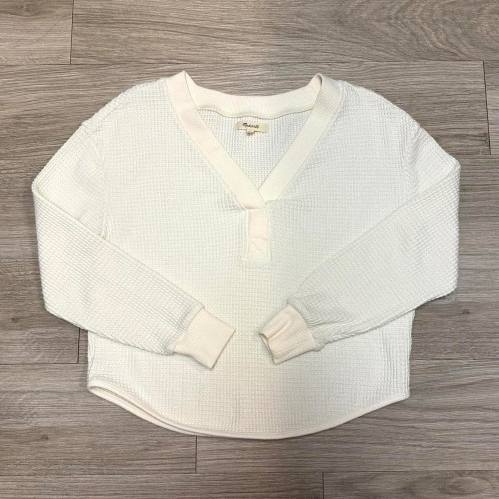 Madewell Waffle Knit Crewneck Sweater